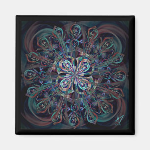 The Peacock Flower Magnet