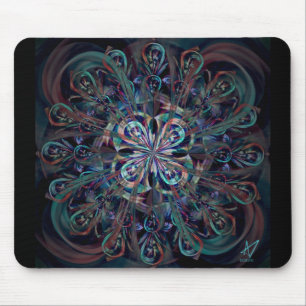 The Peacock Flower Mouse Pad