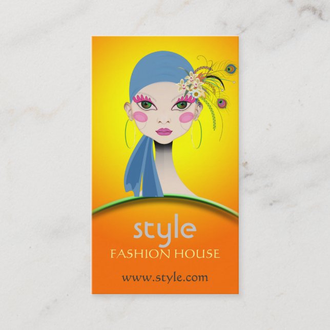 The Peacock Girl, Business Card (Front)