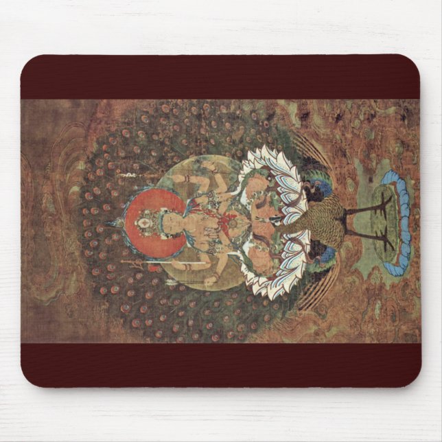 The Peacock King, Sanskrit: Mayuraraja Mouse Pad (Front)