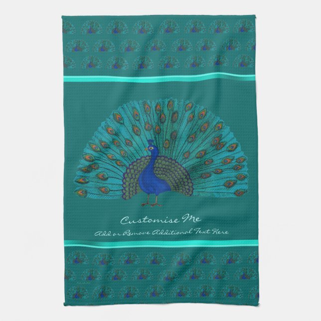 The Peacock Kitchen Towel (Vertical)