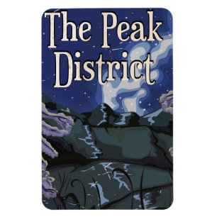 The Peak district Vintage Railway Travel Poster Magnet