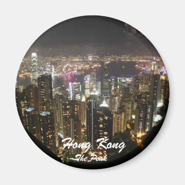 The Peak, Hong Kong Night Scenery Magnet (Front)