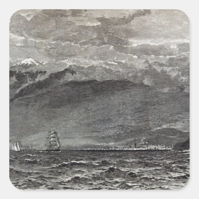 The Peak of Teneriffe, Sante Cruz Square Sticker (Front)