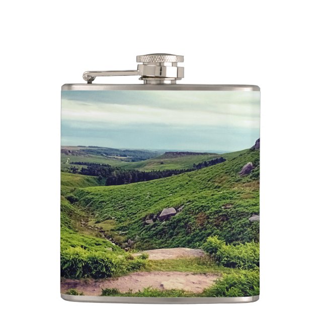 The Peaks Hip Flask (Front)