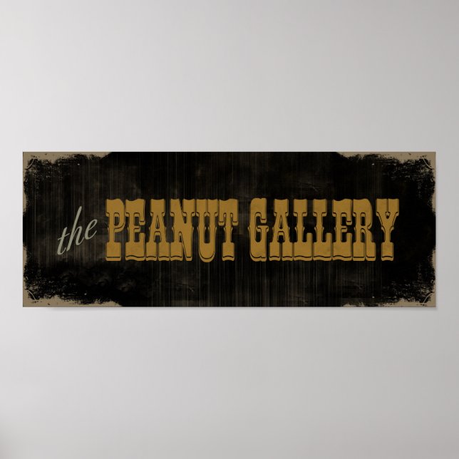 The Peanut Gallery Poster (Front)