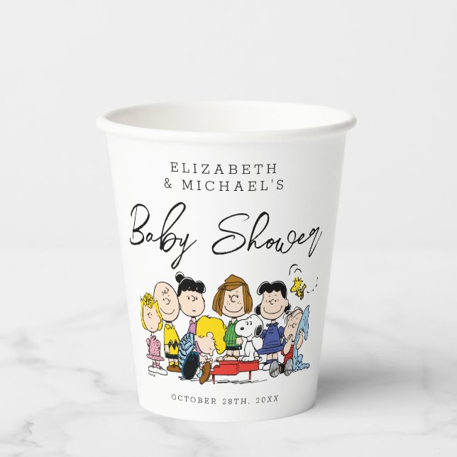The Peanuts Gang | Baby Shower Paper Cups (Front)