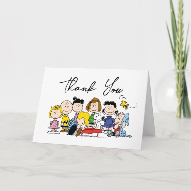 The Peanuts Gang | Baby Shower Thank You Card (Front)