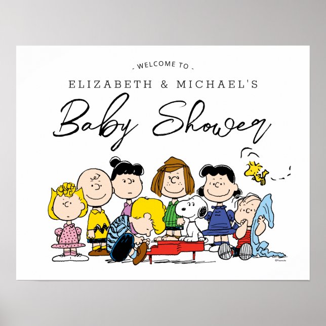 The Peanuts Gang | Baby Shower | Welcome Poster (Front)