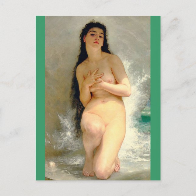 The pearl by Bouguereau Postcard (Front)