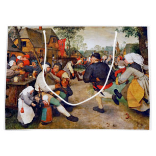 The Peasant Dance, Pieter Bruegel Large Gift Bag