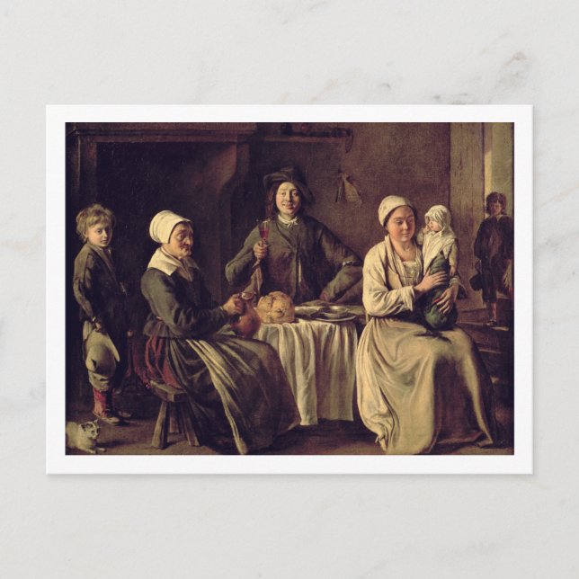 The Peasant Family, 1642 (oil on canvas) Postcard (Front)