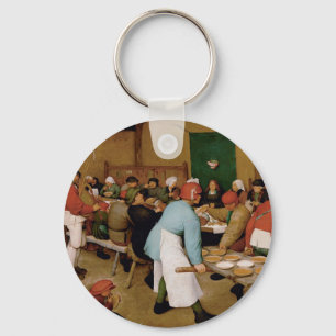 The Peasant Wedding by Pieter Bruegel the Elder Keychain