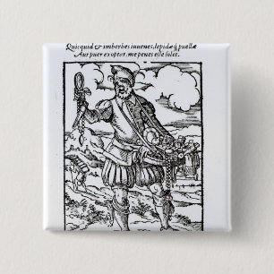 The Pedlar, published by Hartman Schopper 2 Inch Square Button