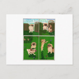 The Pekingese Holiday Postcard