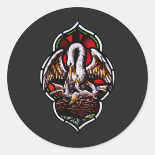 The Pelican as a Christian Symbol Classic Round Sticker