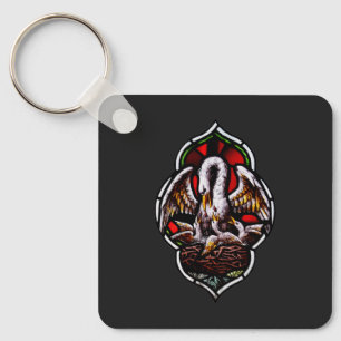 The Pelican as a Christian Symbol Keychain