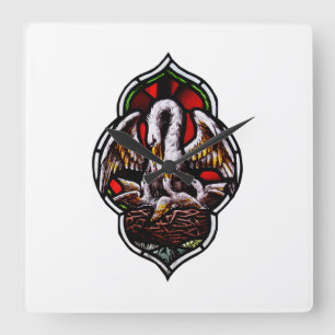 The Pelican as a Christian Symbol Square Wall Clock
