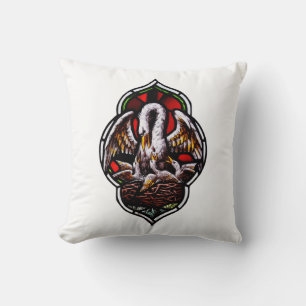 The Pelican as a Christian Symbol Throw Pillow