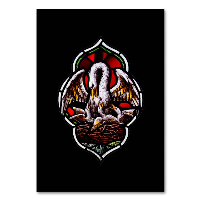 The Pelican in Her Piety Eucharistic Symbol Table Number (Front)