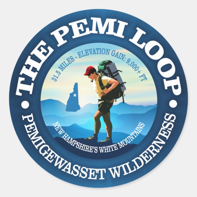 The Pemi Loop Classic Round Sticker (Front)