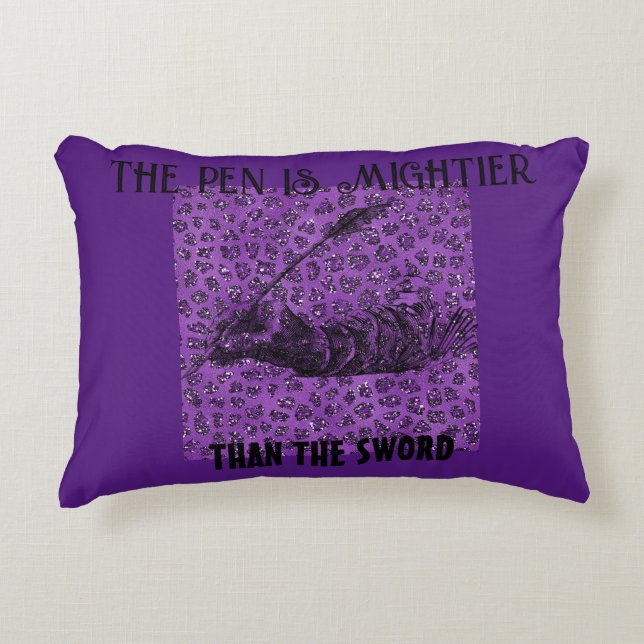 The Pen Is Mightier Accent Pillow (Front)