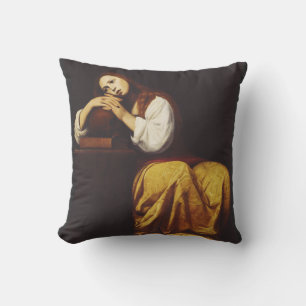 The Penitent Mary Magdalene by Giacomo Galli Throw Pillow
