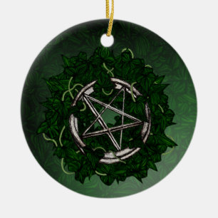 The Pentacle & The Ivy Ceramic Ornament