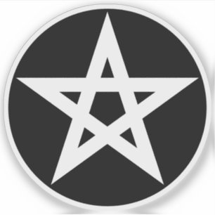 The Pentagram (white on black)