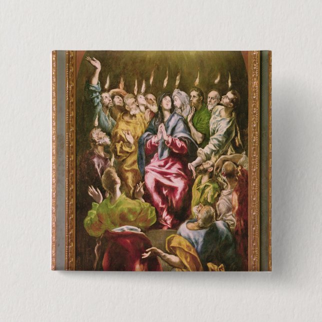 The Pentecost, c.1604-14 2 Inch Square Button (Front)