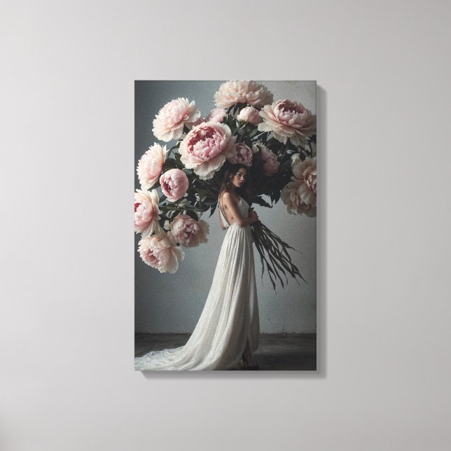 The Peonies Canvas Print (Front)