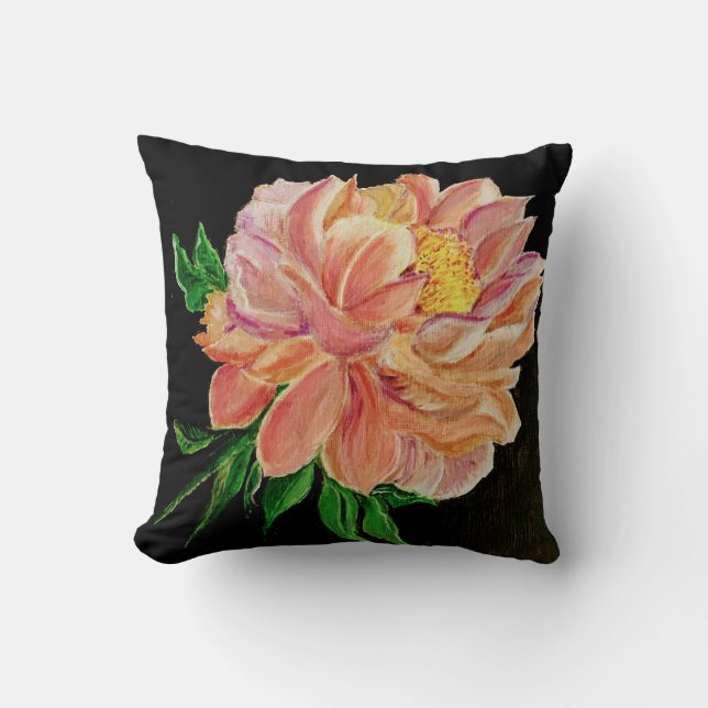 The peony is one of summer's favourite flower.  throw pillow (Front)