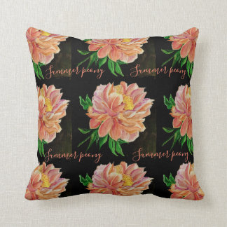 The peony is one of summer's favourite flower.  throw pillow