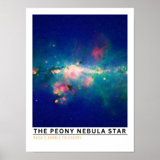 The Peony Nebula Star Space Education Poster