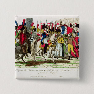 The People of Paris Acclaiming Napoleon 2 Inch Square Button