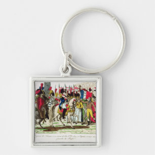 The People of Paris Acclaiming Napoleon Keychain