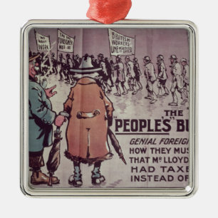 The People's Budget', 1909 Metal Ornament