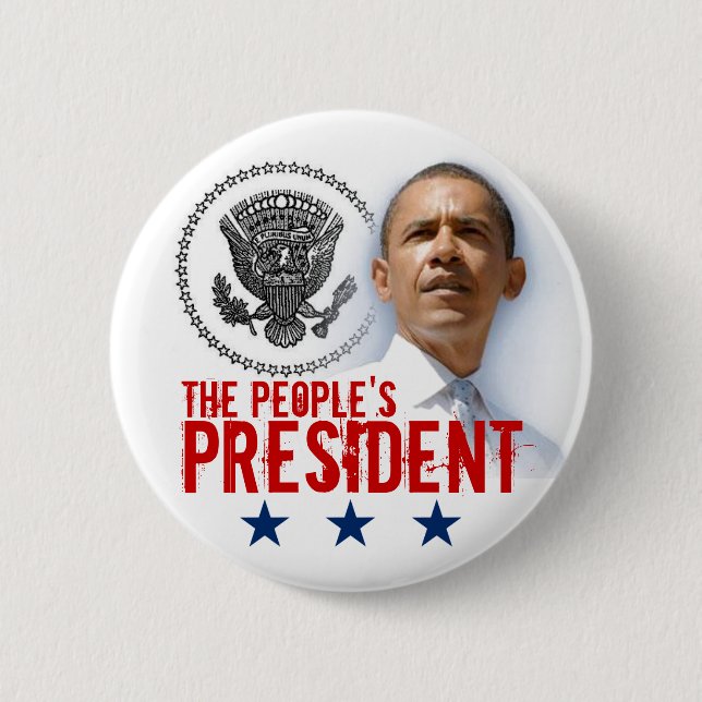 The People's President 2 Inch Round Button (Front)