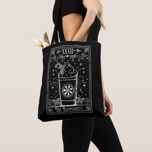The Peppermint Latte Tarot Card Tote Bag (Close Up)