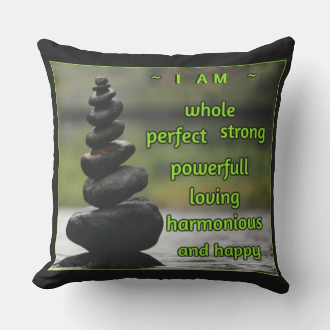 The Perfect Affirmation Outdoor Pillow (Front)