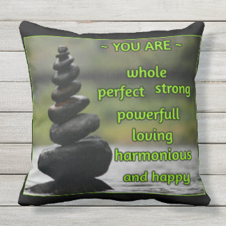 The Perfect Affirmation Outdoor Pillow