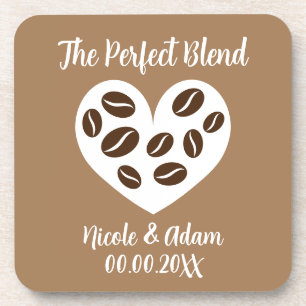 The Perfect Blend beverage coasters for wedding