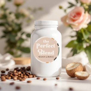 The Perfect Blend Boho Round Wedding Favour Classic Round Sticker