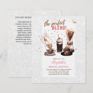 The Perfect Blend BRIDAL SHOWER Invitations COFFEE