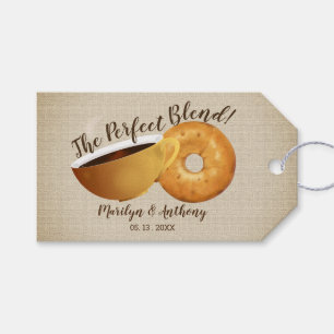 The Perfect Blend Coffee and Bagel   Wedding Gift Tags