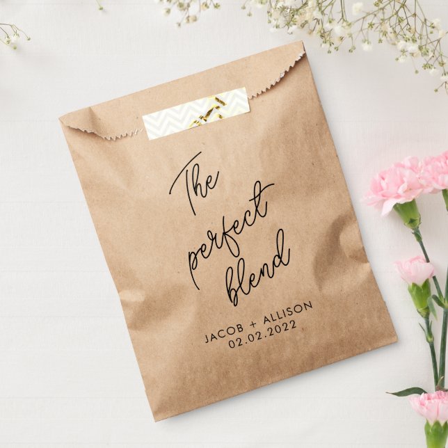 the perfect blend coffee lover wedding favour coff favour bag (Sealed)