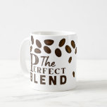 The Perfect Blend Coffee Wedding Coffee Favour Coffee Mug<br><div class="desc">Trendy and unique coffee wedding favour mug designed with coffee beans  . Personalize with bride and groom names and wedding date.</div>