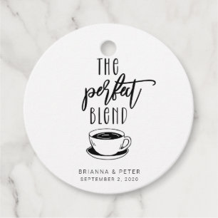The Perfect Blend Coffee Wedding Favour Gift Tags