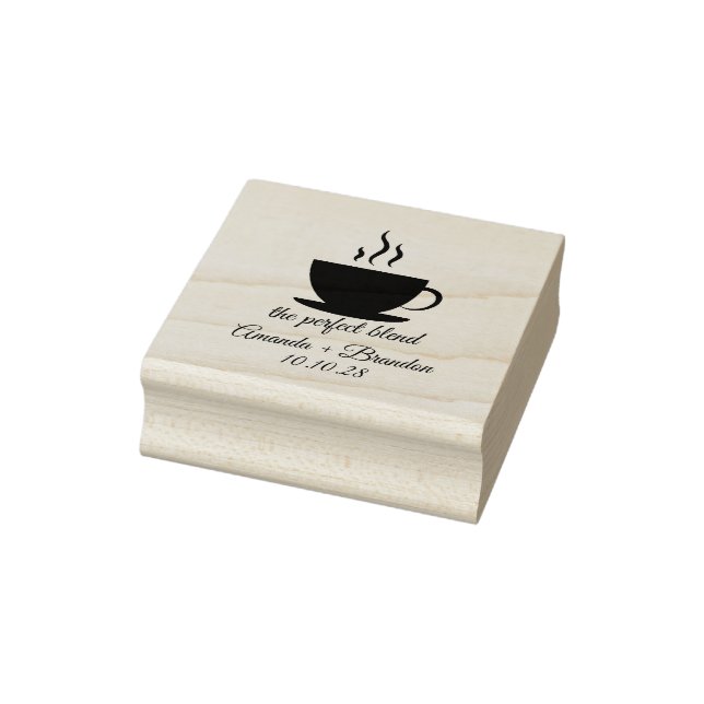 The Perfect Blend Coffee Wedding Thank You Rubber Stamp (Stamp)