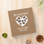 The Perfect Blend custom wedding photo album  Binder<br><div class="desc">The Perfect Blend custom wedding photo album newlywed couple. Romantic design with heart and coffee beans logo. Cute gift for bride and groom / newly weds.</div>